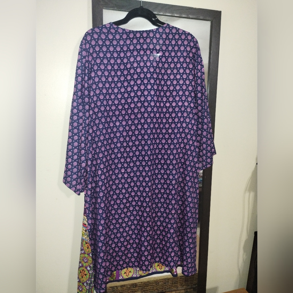 Anandas Collection Boho Tunic Multicolor Dress Si… - image 8